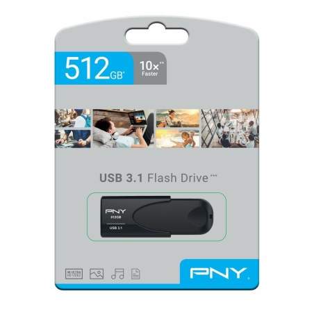 USB stick PNY FD512ATT431KK-EF Black 512 GB (1 Unit)