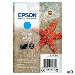 Cartuccia ad Inchiostro Originale Epson XP-2100, 3100, 4100 / WF-2830DWF, 2850DW - Nº 603 Ciano (10 Unità)