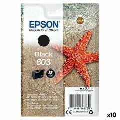 Cartuccia ad Inchiostro Originale Epson P-2100, 3100, 4100 / WF-2830DWF, 2850DW - Nº 603 Nero (10 Unità)