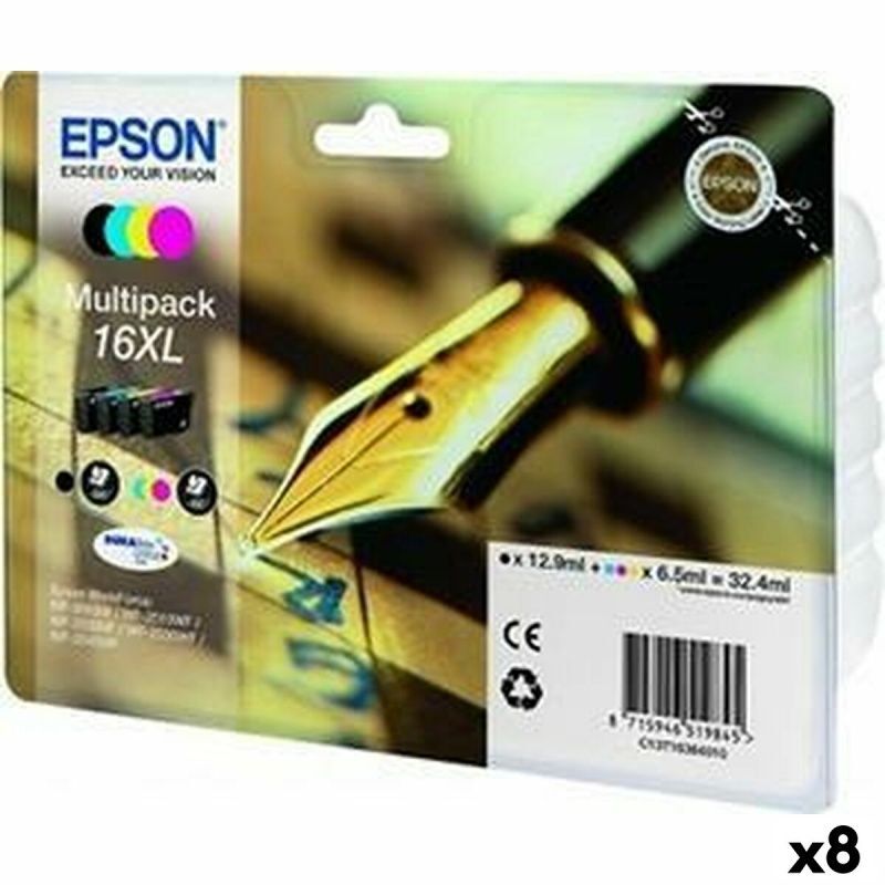 Original Ink Cartridge Epson DURABRITE ULTRA INK - Nº16XL Black/Cyan/Magenta/Yellow (8 Units)