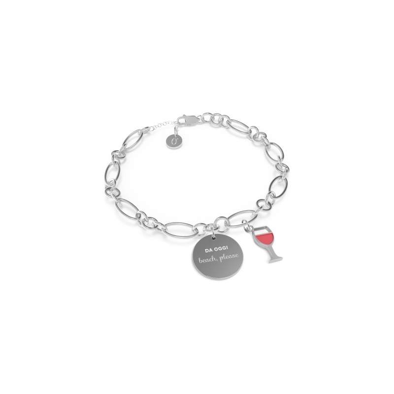 Bracelet "Beach Please" Red Cocktail - Woman - Steel