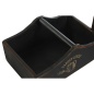 Set di Vassoi Home ESPRIT Nero Legno di abete 35 x 22 x 18 cm