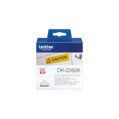 Laminated Tape for Labelling Machines Brother DK-22606 Black/Yellow 62 mm x 15,24 m