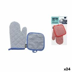 Oven Gloves and Pot Holder Set Quttin (24 Units)