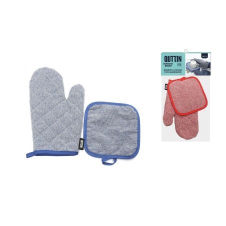 Oven Gloves and Pot Holder Set Quttin (24 Units)