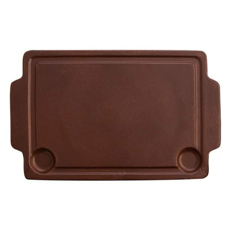 Piastra in Pietra per Arrostire Anaflor Ceramica Marrone (36,5 X 24 cm)