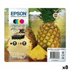 Cartuccia ad Inchiostro Originale Epson XP-2200 WF-2910DWF 604XL Nero/Ciano/Magenta/Giallo (8 Unità)