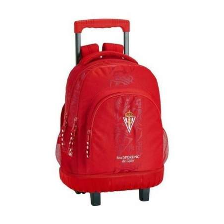 Trolley per la Scuola Compact Real Sporting de Gijón SF-611972-818 Rosso (32 x 45 x 21 cm)