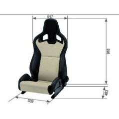 Sedile Racing Recaro SPORTSTER CS Nero Co-pilota