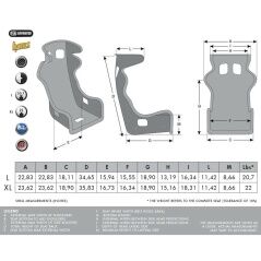 Sedile Racing Momo DAYTONA L Nero