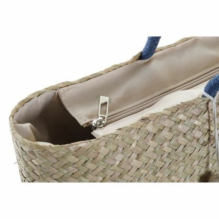 Borsa da Mare DKD Home Decor 49 x 18 x 37 cm Naturale Arancio Blu Marino (2 Unità)