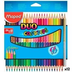 Matite colorate Maped Duo Color' Peps Multicolore 24 Pezzi Doppia punta (12 Unità)