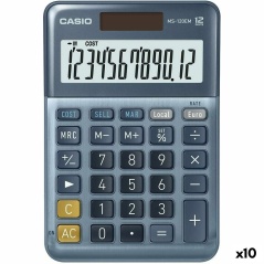 Calcolatrice Casio MS-100EM Azzurro (10 Unità)