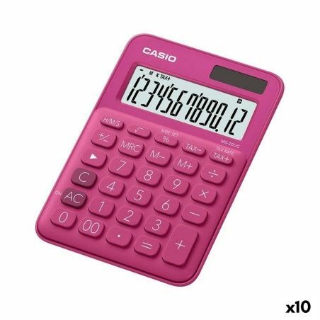 Calcolatrice Casio MS-20UC Fucsia 2,3 x 10,5 x 14,95 cm (10 Unità)