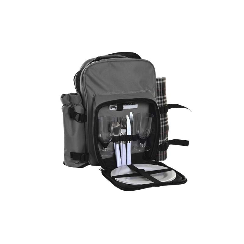 Set da picnic DKD Home Decor 28,5 x 20 x 39 cm Grigio scuro