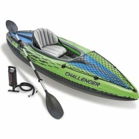 Canoa Gonfiabile Intex Challenger K1 Verde Gonfiabile 274 x 33 x 76 cm