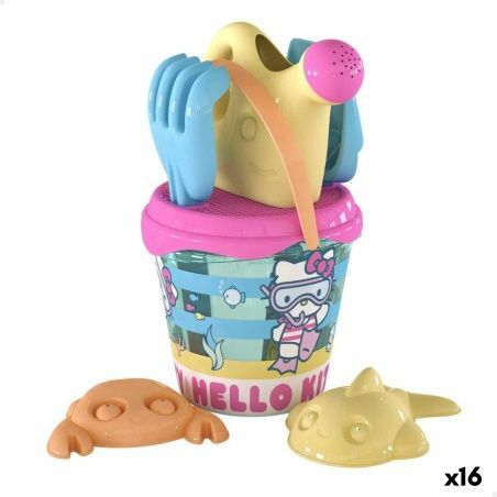 Set di giocattoli per il mare Hello Kitty Ø 18 cm (16 Unità)