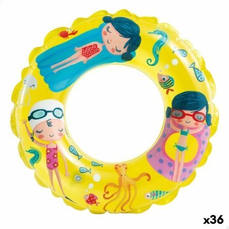 Inflatable Floating Doughnut Intex Ø 61 cm (36 Units)