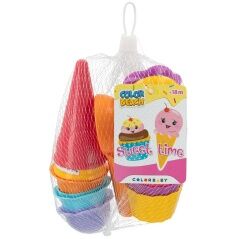 Set di giocattoli per il mare Colorbaby 15 Pezzi Stampini Gelato Cupcake (24 Unità)