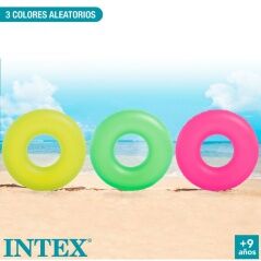 Salvagente Gonfiabile Donut Intex Neon 91 x 91 cm (24 Unità)