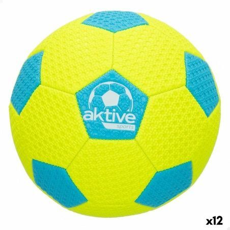 Pallone da spiaggia Aktive Neon 5 PVC Gomma (12 Unità)