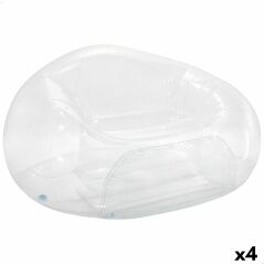 Inflatable Pool Chair Intex Beanless Transparent 137 x 74 x 127 cm (4 Units)