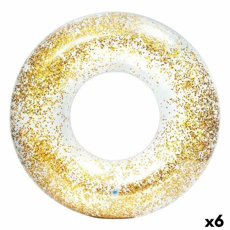 Salvagente Gonfiabile Donut Intex Trasparente Porporina Ø 119 cm (6 Unità)