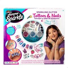 Beauty Kit Cra-Z-Art 1 x 8,5 x 1 cm Children's Tattoos Nails 4 Units