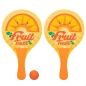 Beach Spades with Ball Aktive Summer Fruits Wood 18,5 x 31,5 cm (24 Units)