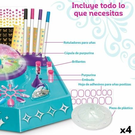 Set dei Manicure Cra-Z-Art Shimmer 'n Sparkle 36 x 11 x 27 cm 4 Unità Per bambini