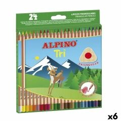 Matite colorate Alpino Tri Multicolore (6 Unità)