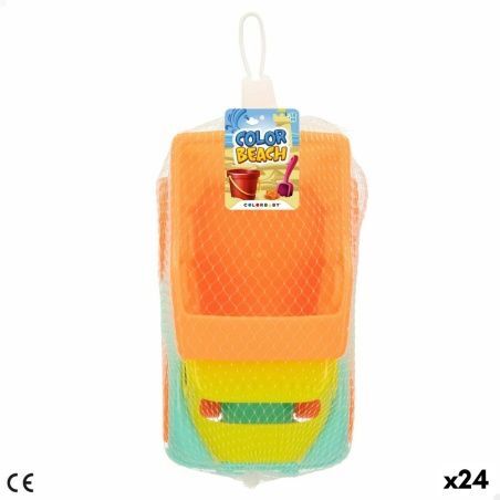 Camion Ribaltabile Colorbaby 18 cm Spiaggia Plastica (24 Unità)