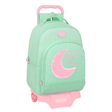 Trolley per la Scuola BlackFit8 Moon Verde 32 x 42 x 15 cm