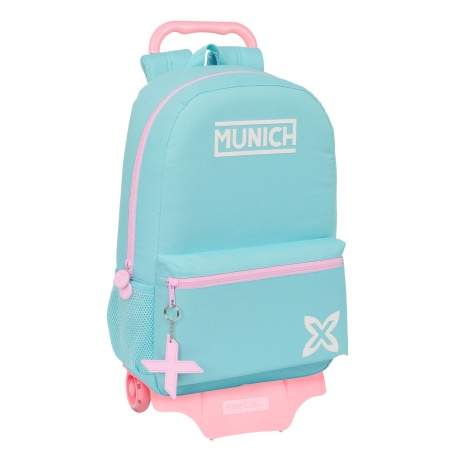 School Rucksack with Wheels Munich Heaven Celeste 30 x 46 x 14 cm