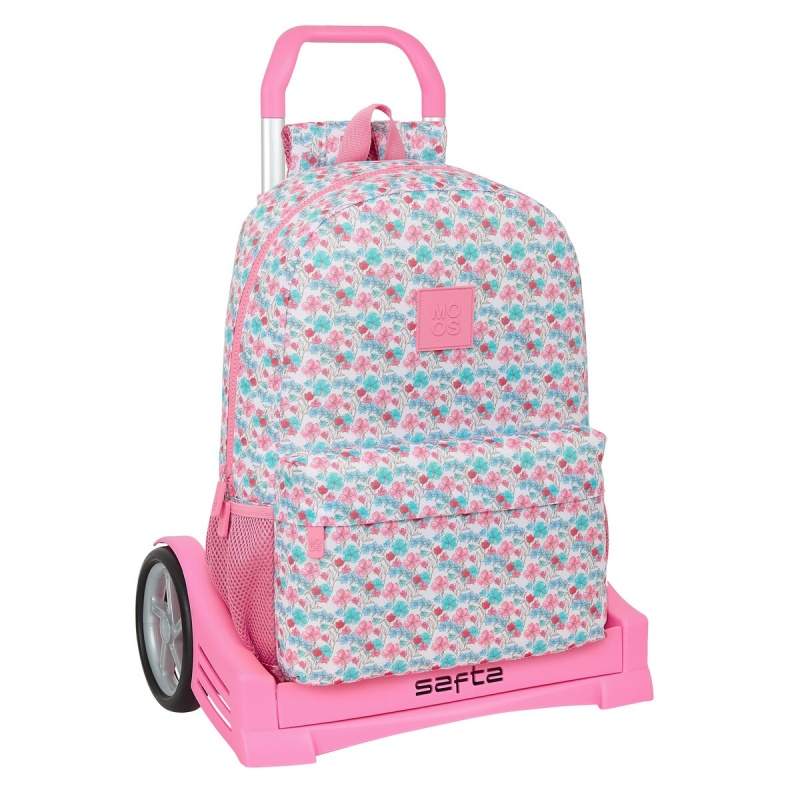 Trolley per la Scuola Moos Flores Multicolore 30 x 46 x 14 cm