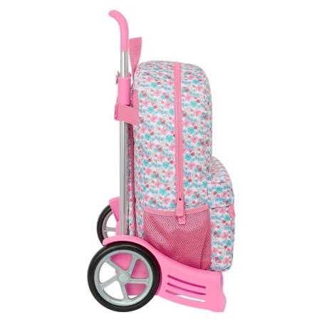 School Rucksack with Wheels Moos Flores Multicolour 30 x 46 x 14 cm