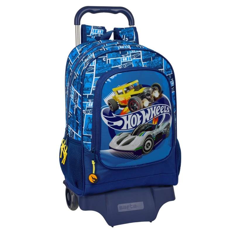 Trolley per la Scuola Hot Wheels Sonny Blu Marino 32 x 42 x 14 cm