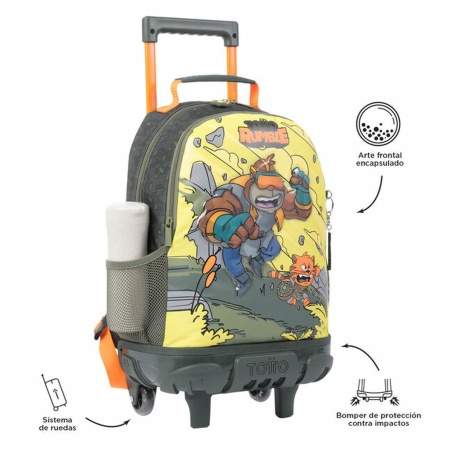 School Rucksack with Wheels Totto MJ03BWM005-2310-4DJM Yellow