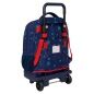 School Rucksack with Wheels Spider-Man Neon Navy Blue 33 x 45 x 22 cm