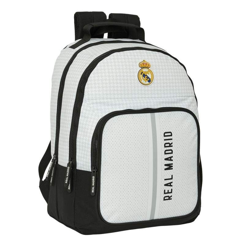 Zaino Scuola Real Madrid C.F. 24/25 Bianco Grigio 32 x 42 x 16 cm