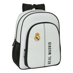 Zaino Scuola Real Madrid C.F. 24/25 Bianco Grigio 32 x 38 x 12 cm