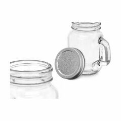 Jug With handle Silver Metal 120 ml 5 x 8,5 x 7 cm (48 Units)