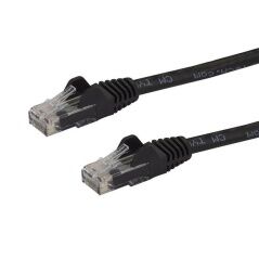 Cavo di Rete Rigido UTP Categoria 6 Startech Cable de Red Cat6 con Conectores Snagless RJ45 - 30,4m Negro Nero