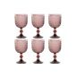 Set di Bicchieri Home ESPRIT Rosa Cristallo 325 ml (6 Unità)