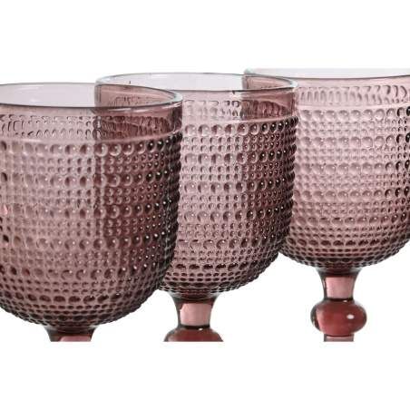 Set di Bicchieri Home ESPRIT Rosa Cristallo 325 ml (6 Unità)