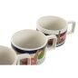 Set di Tazze da Caffè Home ESPRIT Azzurro Verde Rosa Lilla Metallo Bambù Dolomite 260 ml