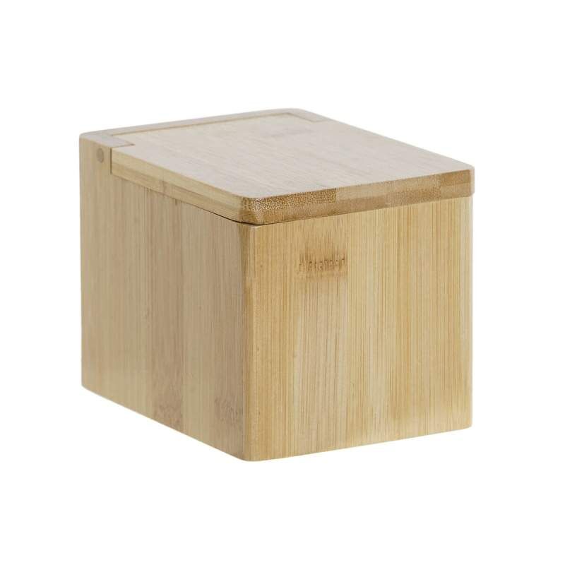 Portasale con Coperchio DKD Home Decor Naturale Bambù 10 x 13 x 10 cm