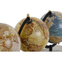 Globe Home ESPRIT Multicolour PVC Mango wood 50 x 12 x 19 cm