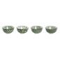 Set of bowls Home ESPRIT White Green Porcelain Shabby Chic 11,5 x 11,5 x 6 cm