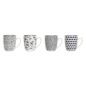 Set di 4 Tazze Mug Home ESPRIT Azzurro Bianco Porcellana 340 ml